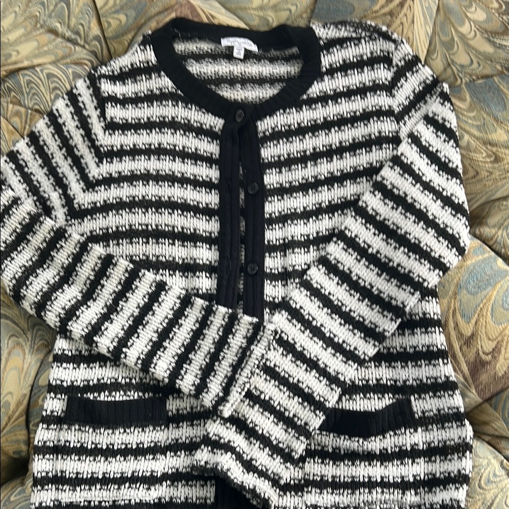 Girls Splendid Black & White Cardigan Sweater